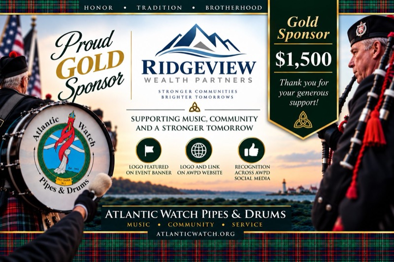 Sample Gold sponsor recognition banner